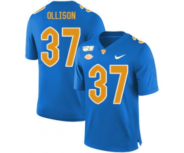 Pittsburgh Panthers 37 Qadree Ollison Blue 150th Anniversary Patch Nike College Football Jersey