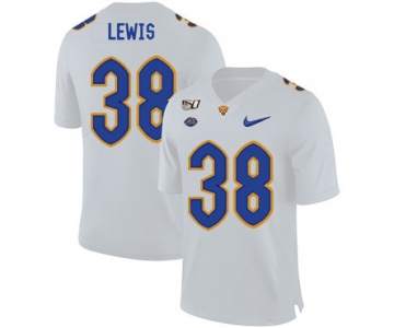 Pittsburgh Panthers 38 Ryan Lewis White 150th Anniversary Patch Nike College Football Jersey