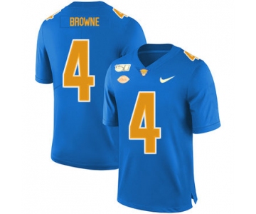 Pittsburgh Panthers 4 Max Browne Blue 150th Anniversary Patch Nike College Football Jersey