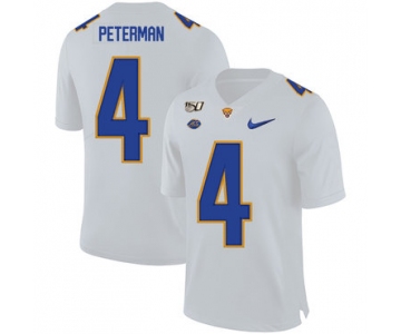 Pittsburgh Panthers 4 Nathan Peterman White 150th Anniversary Patch Nike College Football Jersey