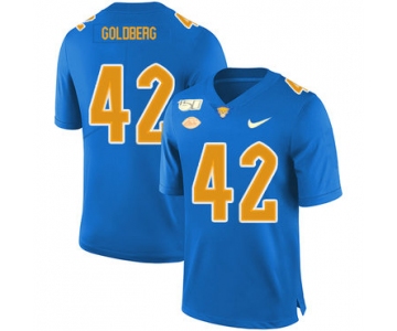 Pittsburgh Panthers 42 Marshall Goldberg Blue 150th Anniversary Patch Nike College Football Jersey