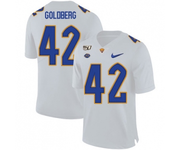 Pittsburgh Panthers 42 Marshall Goldberg White 150th Anniversary Patch Nike College Football Jersey