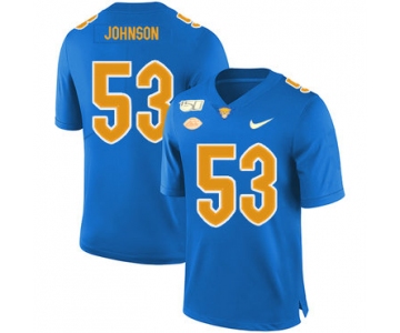 Pittsburgh Panthers 53 Dorian Johnson Blue 150th Anniversary Patch Nike College Football Jersey