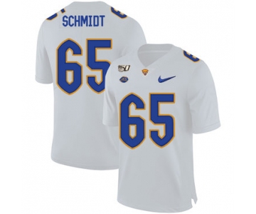 Pittsburgh Panthers 65 Joe Schmidt White 150th Anniversary Patch Nike College Football Jersey