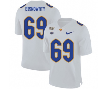 Pittsburgh Panthers 69 Adam Bisnowaty White 150th Anniversary Patch Nike College Football Jersey