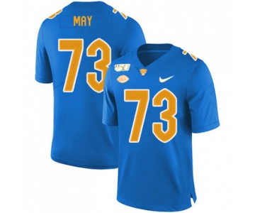 Pittsburgh Panthers 73 Mark May Blue 150th Anniversary Patch Nike College Football Jersey