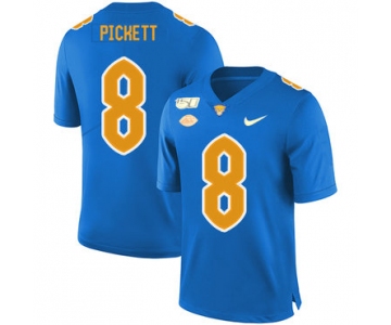Pittsburgh Panthers 8 Kenny Pickett Blue 150th Anniversary Patch Nike College Football Jersey