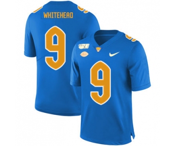 Pittsburgh Panthers 9 Jordan Whitehead Blue 150th Anniversary Patch Nike College Football Jersey