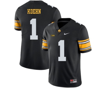 Iowa Hawkeyes 1 Marshall Koehn Black College Football Jersey