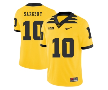 Iowa Hawkeyes 10 Mekhi Sargent Yellow College Football Jersey