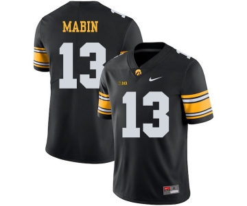 Iowa Hawkeyes 13 Greg Mabin Black College Football Jersey