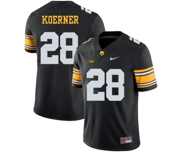 Iowa Hawkeyes 28 Jack Koerner Black College Football Jersey