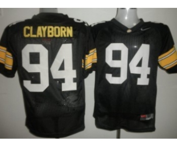 Iowa Hawkeyes #94 Adrian Clayborn Black Jersey