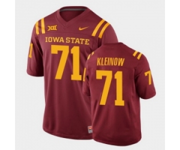 Men Iowa State Cyclones #71 Alex Kleinow College Football Cardinal Replica Jersey