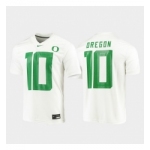 Men Oregon Ducks 10 White Game Jersey