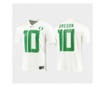 Men Oregon Ducks 10 White Game Jersey