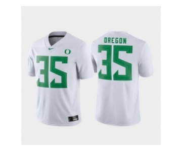 Men Oregon Ducks 35 White Game Football Jersey