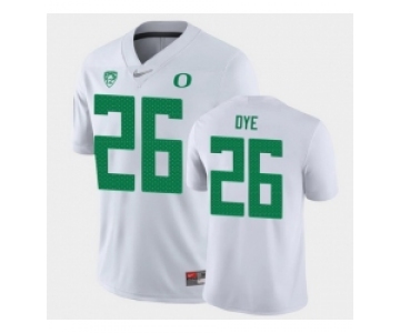 Men Oregon Ducks Travis Dye Game White College Football Jersey