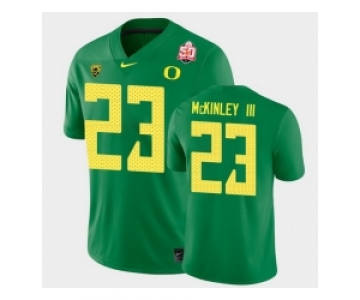 Men Oregon Ducks Verone Mckinley Iii 2021 Fiesta Bowl Green Game Jersey 0A