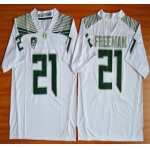 Oregon Duck #21 Royce Freeman Light White College Football Nike Limited Jersey