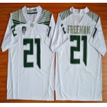 Oregon Duck #21 Royce Freeman Light White College Football Nike Limited Jersey
