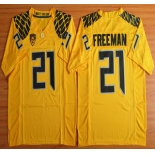 Oregon Duck #21 Royce Freeman Yellow College Football Nike Limited Jersey