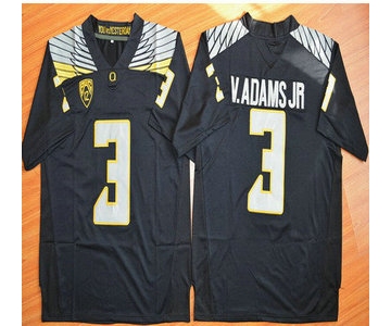 Oregon Duck #3 Vernon Adams Jr Black College Football Nike Limited Jersey