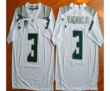 Oregon Duck #3 Vernon Adams Jr White College Football Nike Limited Jersey