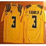 Oregon Duck #3 Vernon Adams Jr Yellow College Football Nike Limited Jersey