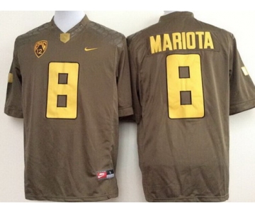 Oregon Duck #8 Marcus Mariota 2014 Brown Limited Jersey