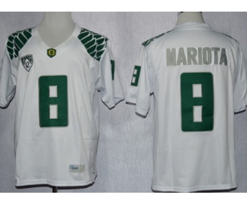 Oregon Ducks #8 Marcus Mariota 2013 White Limited Jersey