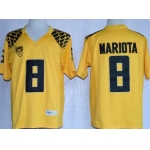 Oregon Ducks #8 Marcus Mariota 2013 Yellow Limited Jersey