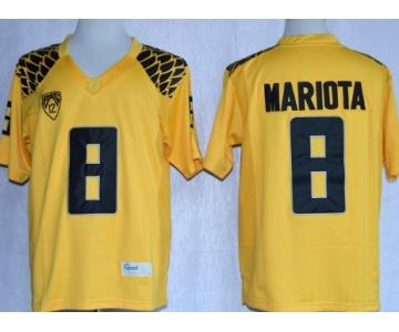 Oregon Ducks #8 Marcus Mariota 2013 Yellow Limited Jersey