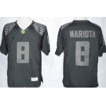 Oregon Ducks #8 Marcus Mariota 2103 Lights Black Out Limited Jersey