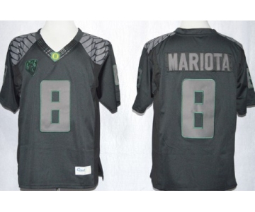 Oregon Ducks #8 Marcus Mariota 2103 Lights Black Out Limited Jersey