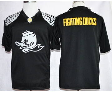 Oregon Ducks Blank Fighting Ducks Team Pride Fashion Black Jersey