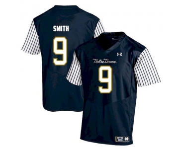 Men's Notre Dame #9 Jaylon Smith Navy White 2020 NCAA Football Jersey