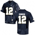 Notre Dame Fighting Irish 12 Brandon Wimbush Navy College Football Jersey