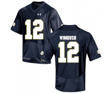 Notre Dame Fighting Irish 12 Brandon Wimbush Navy College Football Jersey