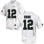 Notre Dame Fighting Irish 12 Ian Book White College Football Jersey