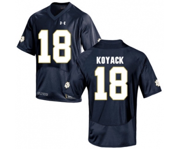 Notre Dame Fighting Irish 18 Ben Koyack Navy College Football Jersey