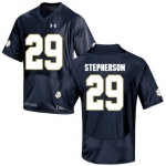 Notre Dame Fighting Irish 29 Kevin Stepherson Navy College Football Jersey