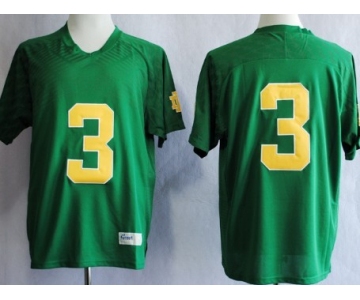 Notre Dame Fighting Irish #3 Joe Montana 2013 Green Jersey