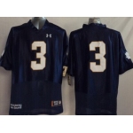 Notre Dame Fighting Irish #3 Joe Montana 2014 Blue Jersey