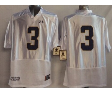 Notre Dame Fighting Irish #3 Joe Montana 2014 White Jersey