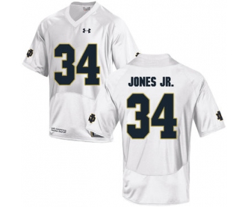 Notre Dame Fighting Irish 34 Tony Jones Jr. White College Football Jersey