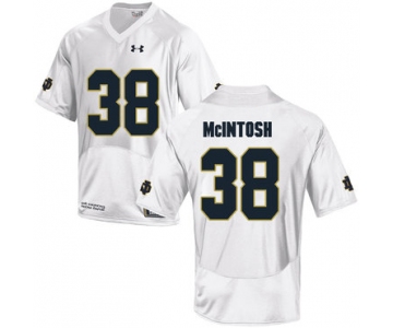 Notre Dame Fighting Irish 38 Deon McIntosh White College Football Jersey