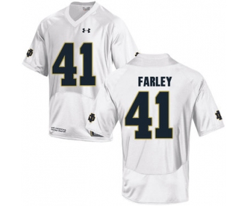 Notre Dame Fighting Irish 41 Matthias Farley White College Football Jersey