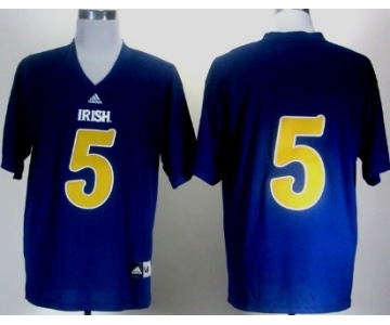 Notre Dame Fighting Irish #5 Everett Golson 2012 Shamrock Series Navy Blue Jersey