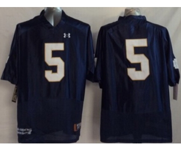 Notre Dame Fighting Irish #5 Everett Golson 2014 Blue Jersey